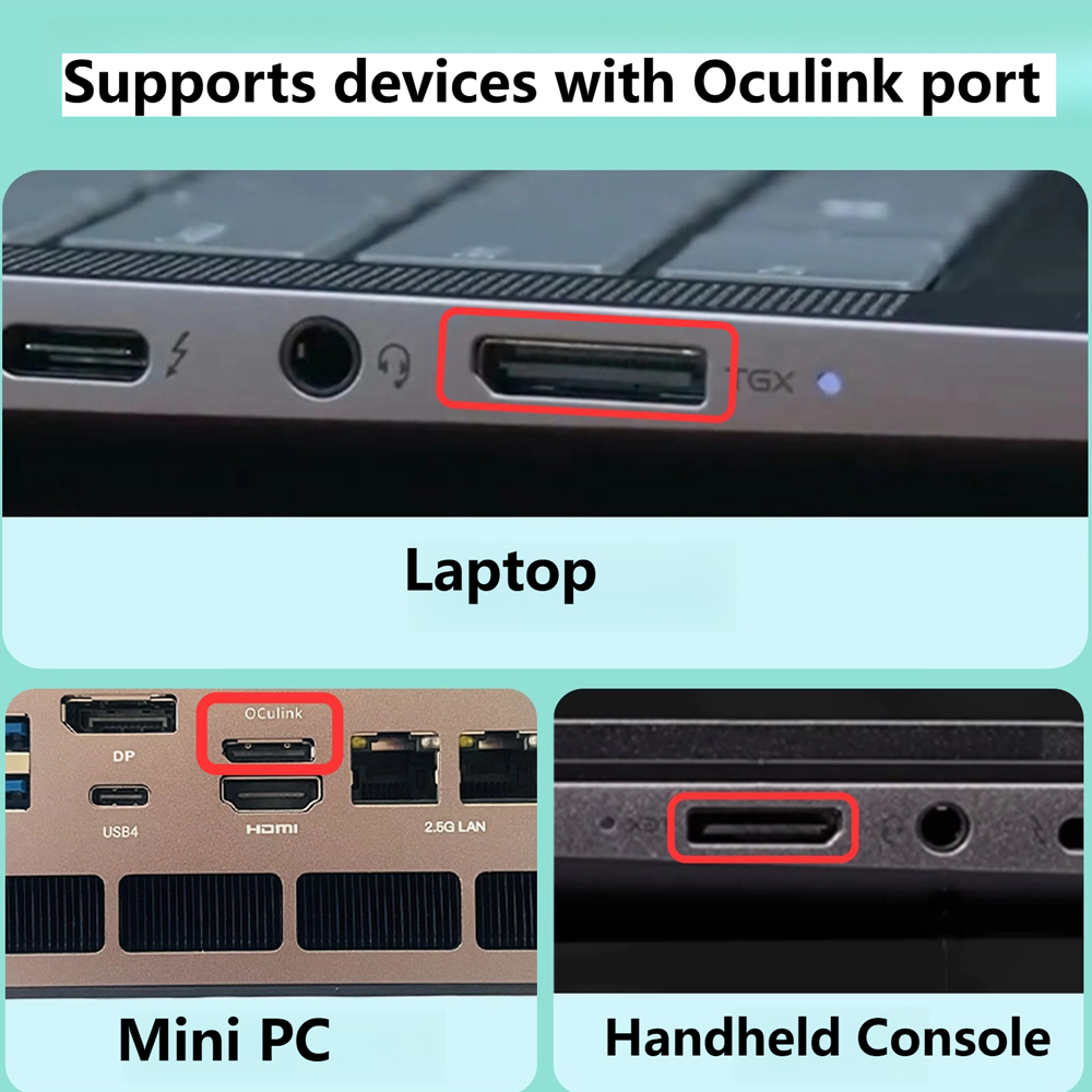 Base de conexión Oculink eGPU  - Oculink Egpu Dock Graphics Card reseña y precio